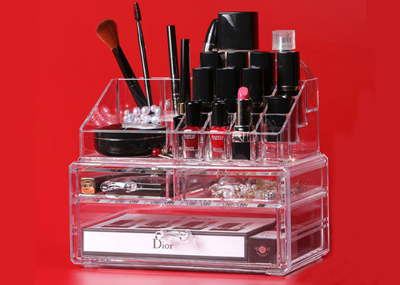 Moisture Proof Clear Makeup Storage Containers Lipstick Cosmetic Display Stand