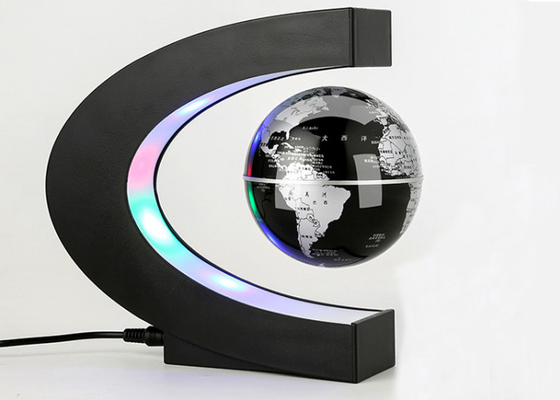 C Shape LED World Map Decoration Magnetic Levitation Floating Globe For Gift