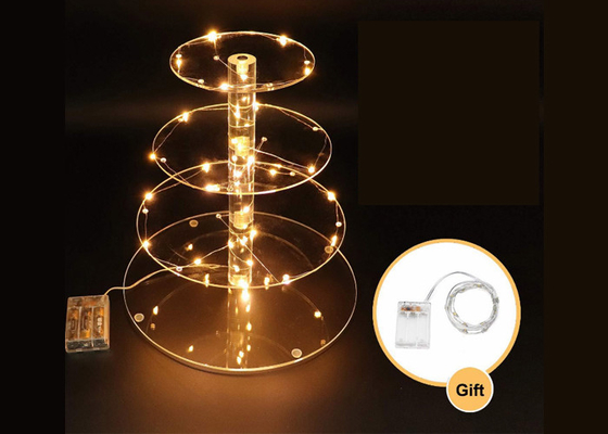 Dessert Acrylic Cake Display Stand Round Acrylic Cake Stand For Wedding Party