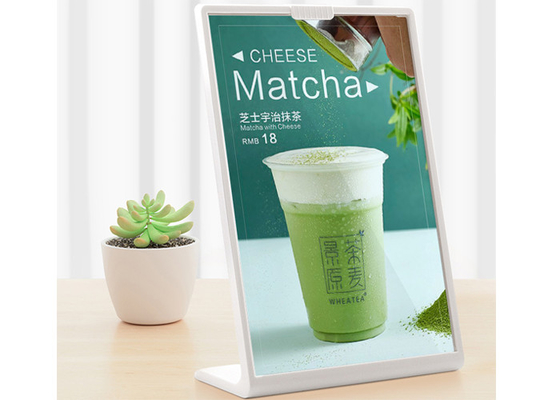 Laser Cutting Custom Acrylic Sign Holder , Acrylic Tabletop Display Stands