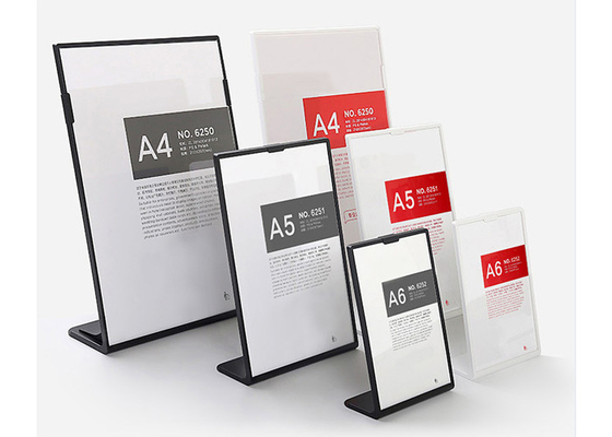 Laser Cutting Custom Acrylic Sign Holder , Acrylic Tabletop Display Stands