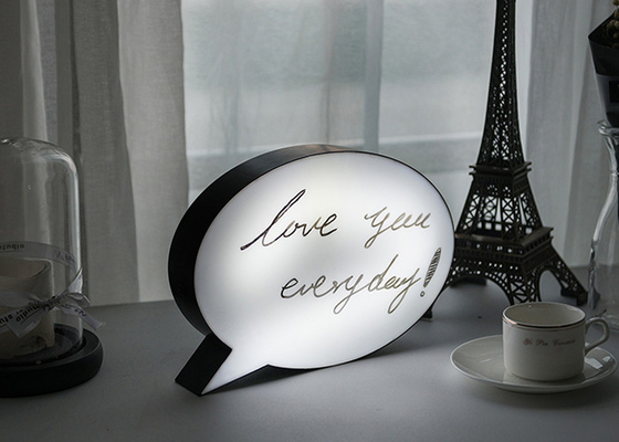 Restaurant Acrylic LED Light Box Slim Light Up Speech Bubble Write On Lightbox