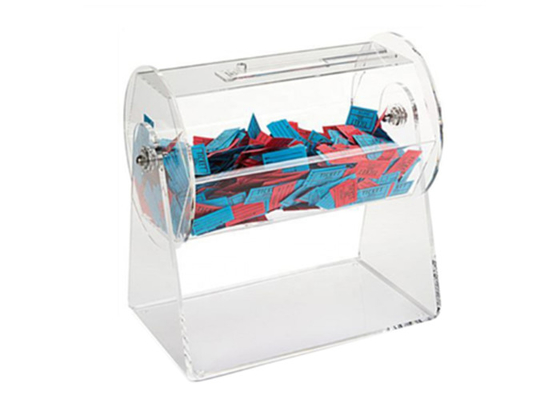 OEM ODM Clear Acrylic Box Display Cases Donation Box With Lock Non Toxic