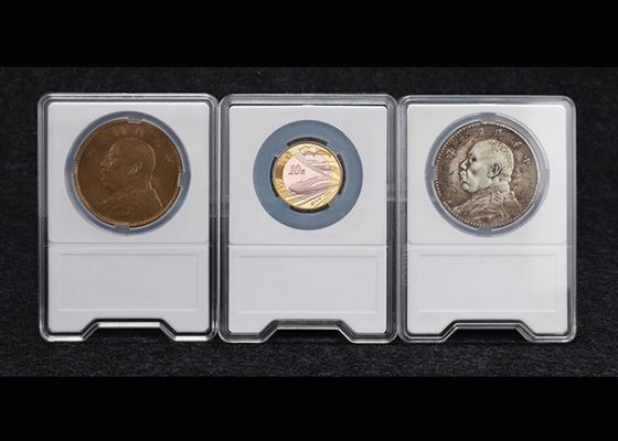 Gift Small Display Boxes Clear Plastic Coin Presentation Box Impact Resistance