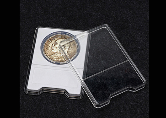 Gift Small Display Boxes Clear Plastic Coin Presentation Box Impact Resistance