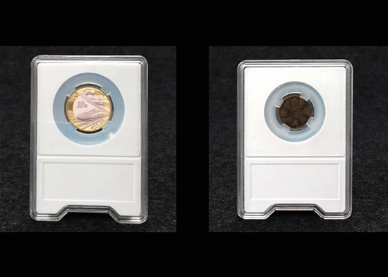 Gift Small Display Boxes Clear Plastic Coin Presentation Box Impact Resistance