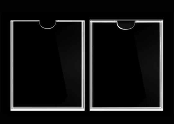 Morden Acrylic Wall Mounted Sign Holder Pop Sign Clip Holder Non Toxic