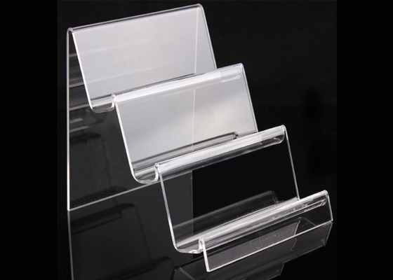 3 Tier Acrylic Cell Phone Holder Transparent Acrylic Risers For Apple Phone