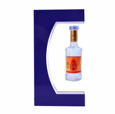 Wine Bottle Magnetic Levitation Display Stand 360 Degree Rotating Acrylic