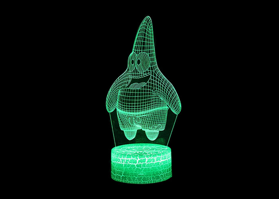 Energy Saving 3D Acrylic LED Night Light 7 Colors Flashing For Bar Decoration
