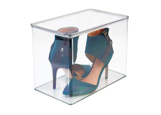 Recyclable Clear Acrylic Display Boxes Impact Resistance For High Heels , Sandals