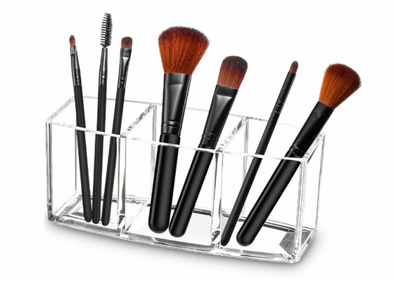 Transparent Acrylic Cosmetic Organizer Dustproof Makeup Brush Holder 100 PMMA