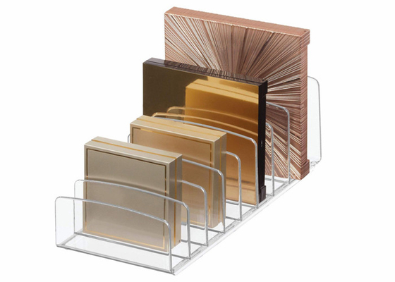 Vertical Acrylic Cosmetic Display Stand PMMA Material Makeup Palette Organizer