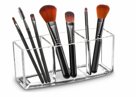 Transparent Acrylic Cosmetic Organizer Dustproof Makeup Brush Holder 100 PMMA