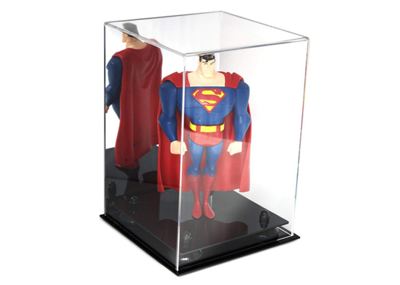 Decoration Clear Acrylic Box Display Cases Black Acrylic Double Decker Base