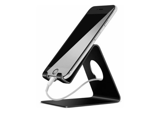 Supermarket Acrylic Cell Phone Stand Black Acrylic Mobile Phone Holder