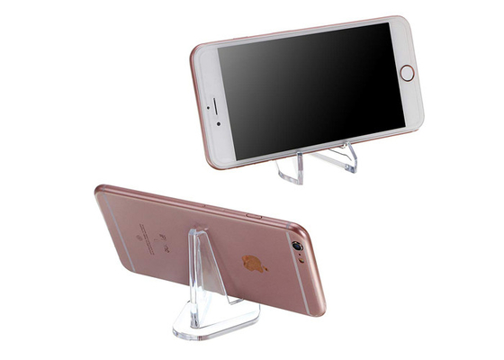 Transparent Acrylic Mobile Phone Display Stand , Clear Acrylic Easel Stand