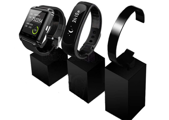 Black Transparency Acrylic Watch Display Stand Lightweight 2&quot; Round X 4&quot; H