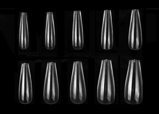 Fadeless Coffin Shaped Acrylic Nails Ballerina Nails Tips PMMA Material