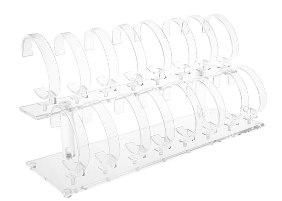 Clear Acrylic Jewelry Organizer Acrylic Watch Display Case 3 Tier Detachable Design