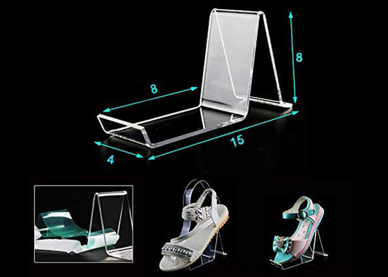 2 Pair Clear Acrylic Shoe Shelf Display Rack Holder Sandal Display Stands