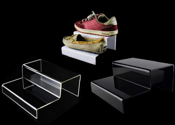 Custom Multi Tiers Plastic Shoe Display Stands Acrylic Shoe Display Riser