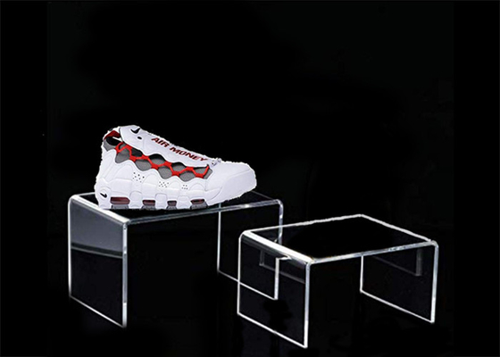V Shape Acrylic Shoe Display Stand Shoe Shop Retail Display Stand Rack Shelf