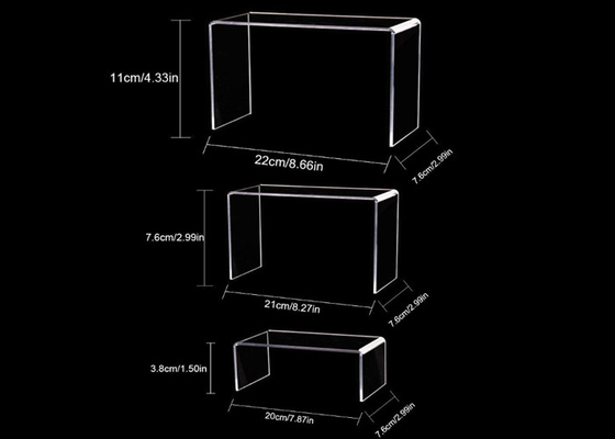 V Shape Acrylic Shoe Display Stand Shoe Shop Retail Display Stand Rack Shelf