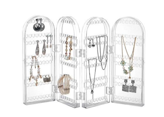Portable Acrylic Jewellery Display Stands Ring Holder Stores 260 Earrings Tabletop