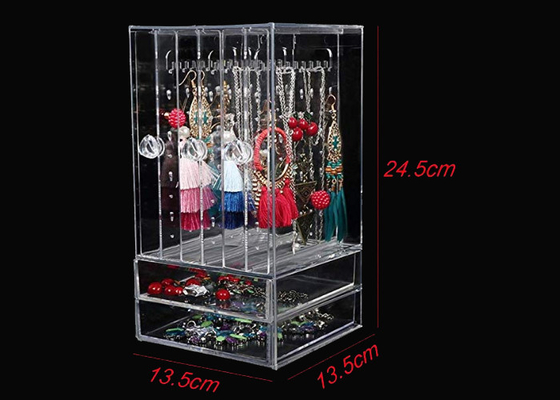 Acrylic Earring Display Stand Dustproof Earring Studs Storage Organiser