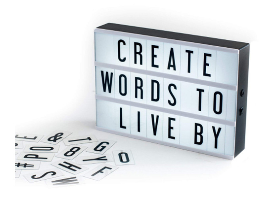 DIY Personalised Cinema Light Box LED Light Up Message Box For Home Decor