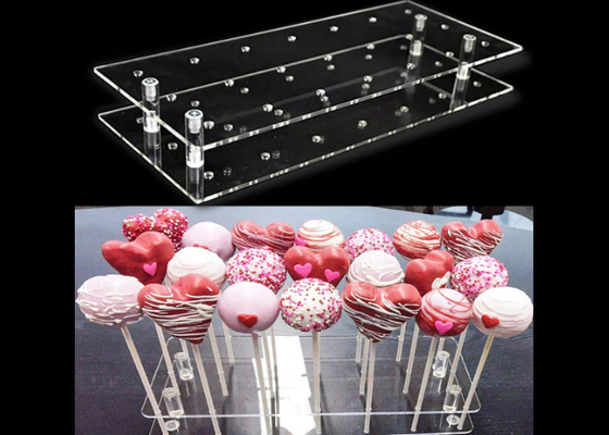 Multi Function Clear Acrylic Lollipop Holder Acrylic Cake Pop Stand Lightweight