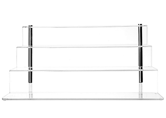 Four Tier Acrylic Cake Display Stand Clear Acrylic Shelf Metal Cupcake Stand