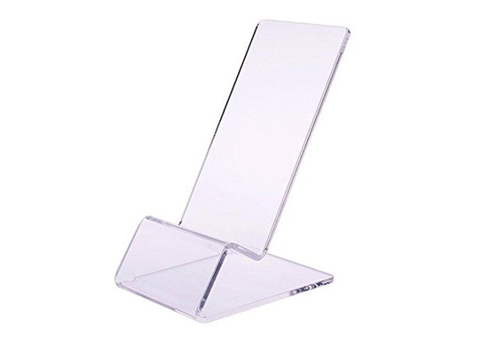 Non Slip Acrylic Phone Display Holder Transparent Acrylic Mobile Phone Stand