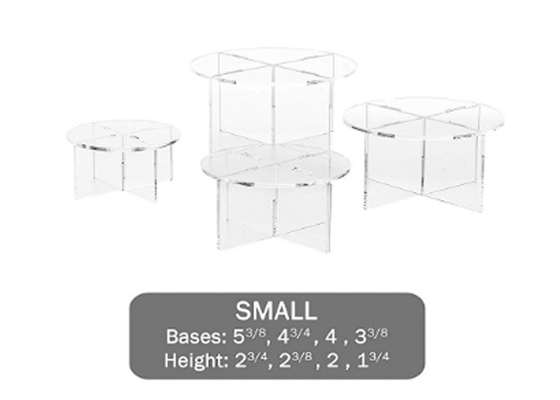 Multipurpose Riser Display Stand Round Disassemble Tabletop Risers For Business