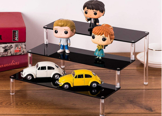Black Acrylic Cake Display Stand 3 Tier Acrylic Cupcake Stand Impact Resistance