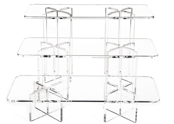 High End Acrylic Cake Display Stand Multipurpose Tabletop Risers For Personal