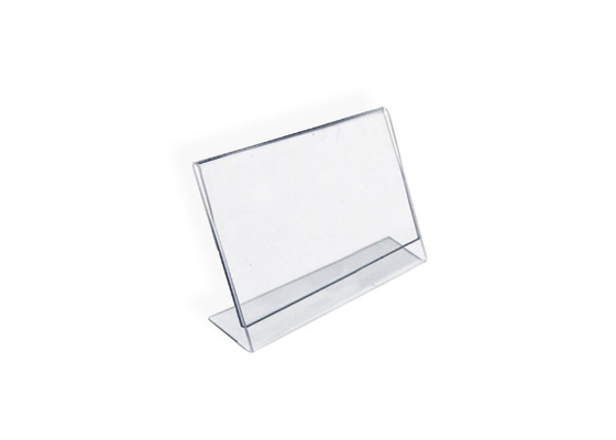 Horizontal Custom Acrylic Sign Holder Lanted L Shape Acrylic Sign Display