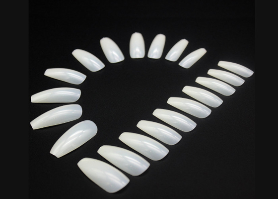 Long Coffin Clear Nails Full Cover Long False Nails 10 Sizes For Decoration
