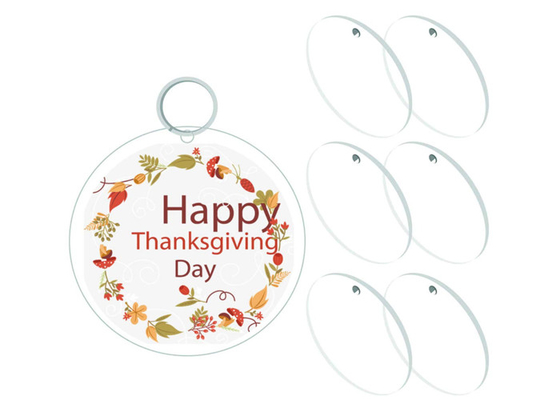 Souvenir Acrylic Keychain Circles With Hardware Cut Files Printed Photo Frame