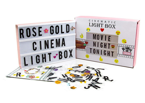 Acrylic LED Lightbox Display With Letters 252 Letters Numbers Symbols Emojis
