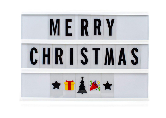 Acrylic LED Lightbox Display With Letters 252 Letters Numbers Symbols Emojis