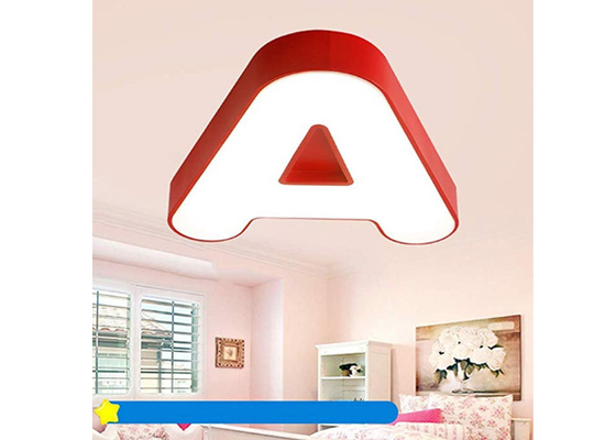 48W 3D LED Acrylic Letters Metal Acrylic Pendant Lighting Boys Girls Eye Protection