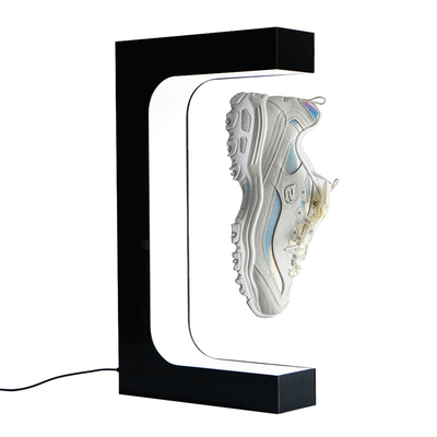 Fashion levitating magnetic floating shoes display stand and shop display for shoes fancy sever shoes display unit white