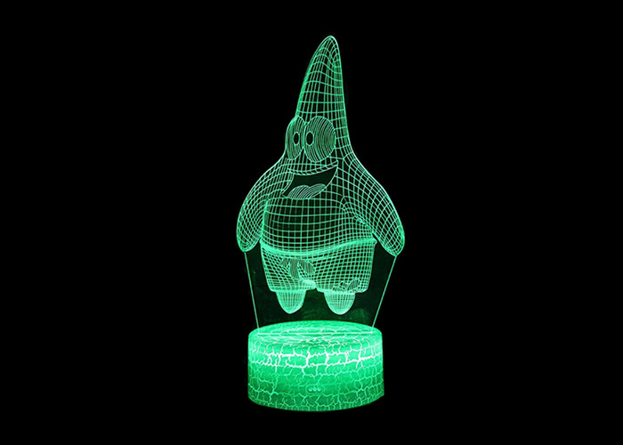 Energy Saving 3D Acrylic LED Night Light 7 Colors Flashing For Bar Decoration