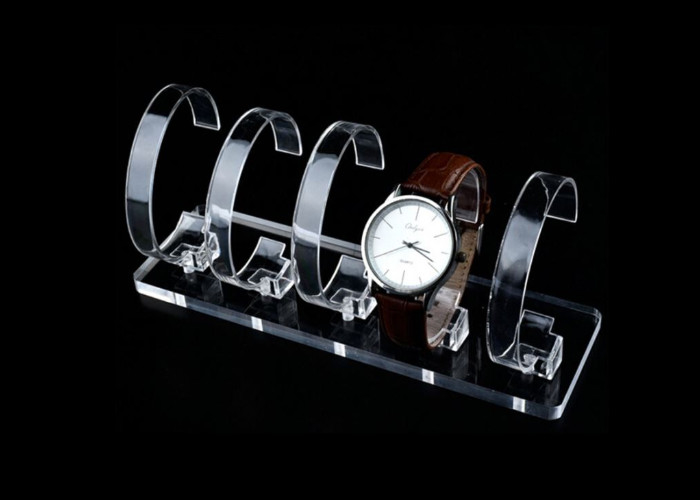 High Transparent Acrylic Watch Display Stand Lightweight 12.5 X 5.8 X 1cm Size