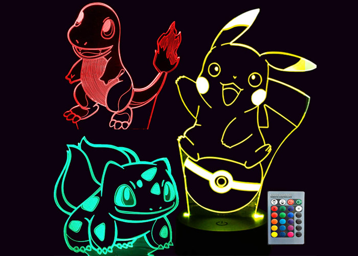 Animal 3D Illusion LED Night Light Colorful Acrylic Material Modern Design