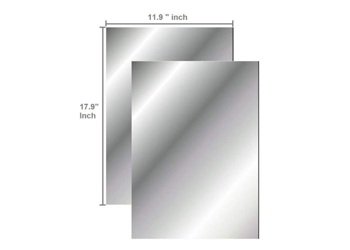 Outdoor Acrylic Mirror Sheet Sliver Or Gold Mirror 11.9 &quot;  X  17.9  ''
