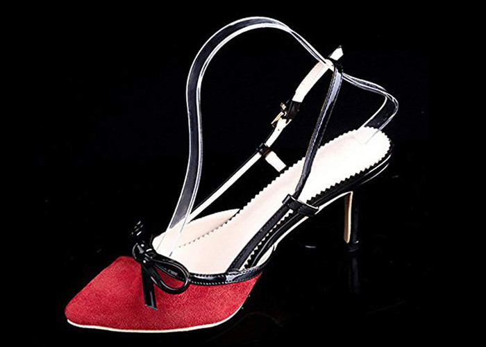 Clear Acrylic Shoe Display Stand Inserts Holders Rack Support For Women'S Shoes