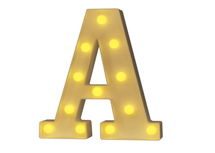 Warm White 3D LED Acrylic Letters Alphabet Light Up Sign Decoration Letters A - Z